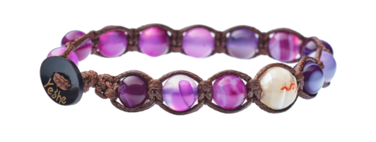 bracciale agata striata viola