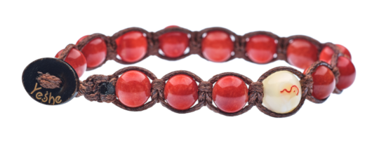 bracciale giada corallo