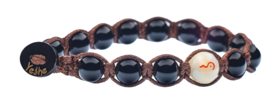 bracciale onice nero lucido